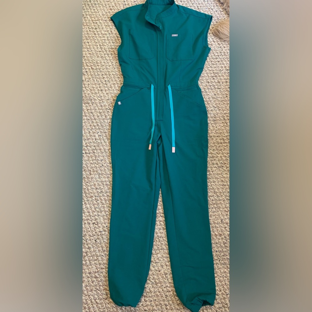 Figs scrubs jumpsuit teal